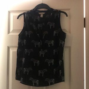 Black blouse with zebras